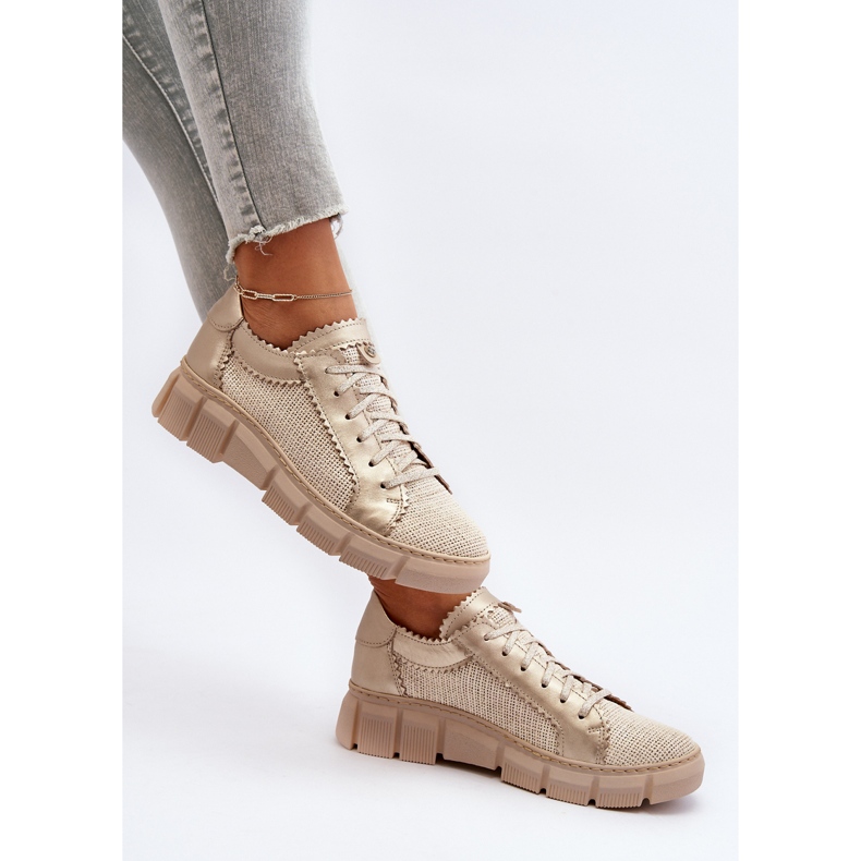 Sapatos femininos de couro Maciejka 05850-22 Bege claro 2