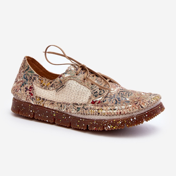 Sapatos femininos estampados Maciejka 06347-04 Bege 1