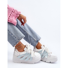 Tênis Zazoo 2F-7033 em plataforma enorme, azul 2