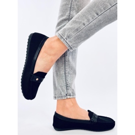 Mocassins femininos macios Yuriko Nero preto 1
