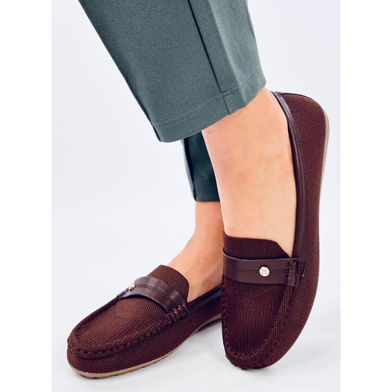 Mocassins femininos macios Yuriko Marrone marrom 1