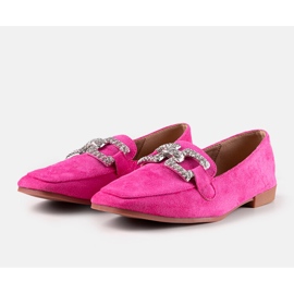 Mocassins rosa decorados com strass Sanny 1 Mocassins rosa decorados com strass Sanny 1