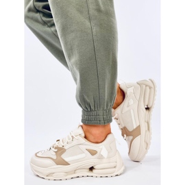 Tênis feminino Lancasi Beige Khaki bege 2