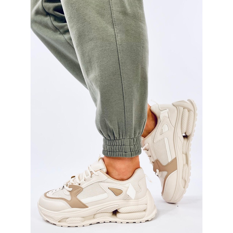 Tênis feminino Lancasi Beige Khaki bege 2