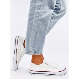 Tênis clássico com cadarço da Levens White branco 2