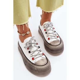 Tênis plataforma feminino GOE NN2N4054 branco 2