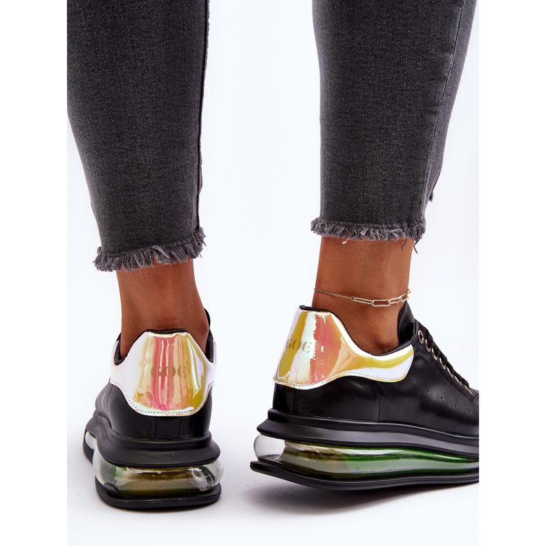 Tênis feminino de couro GOE NN2N4030 preto 1