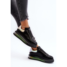 Tênis feminino de couro GOE NN2N4030 preto 2