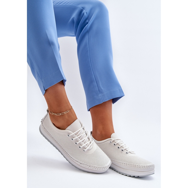 Vinceza Tênis feminino esportivo de couro branco Lalnai 1