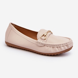 Mocassins clássicos femininos com decoração bege Ainslee 1