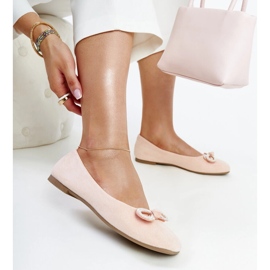 Sapatilhas rosa claro com laço Gaillou 1