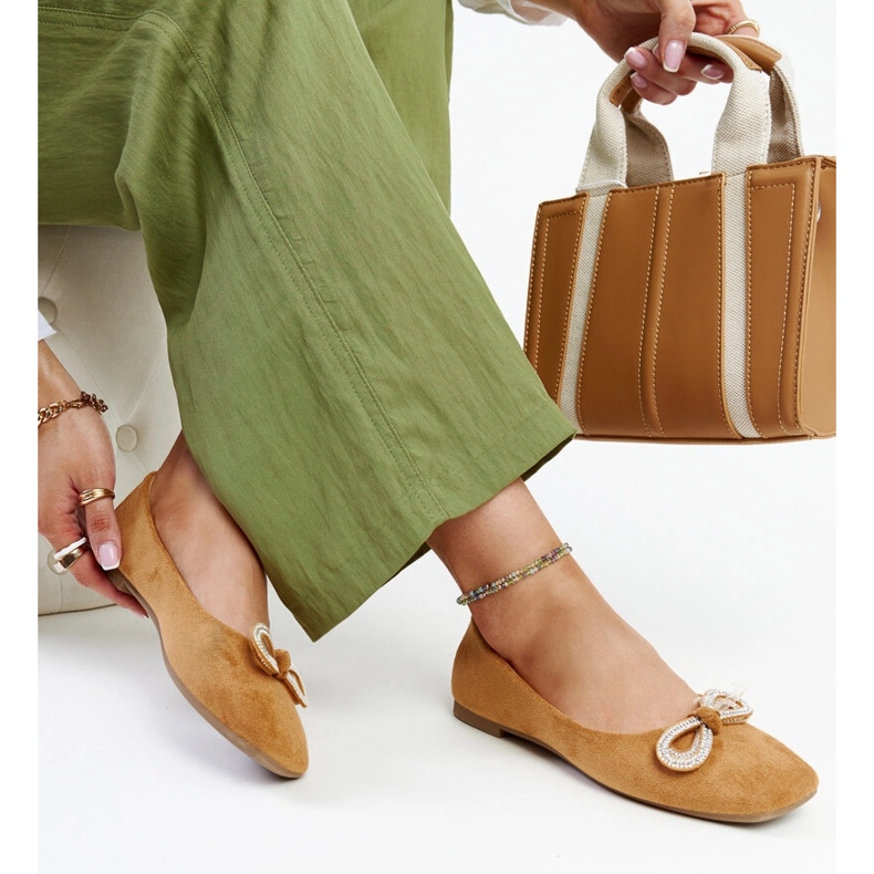 Sapatilhas marrons com laço de Gaillou castanho 1