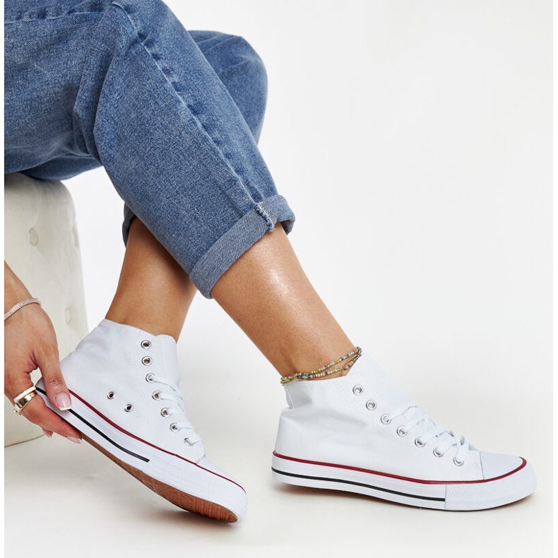 Tênis cano alto branco Eliska 1