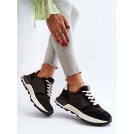 Tênis feminino de couro Big Star NN274963 preto 1