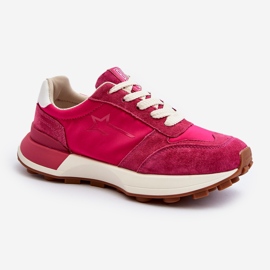 Tênis feminino de couro Big Star NN274961 fúcsia rosa 2