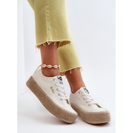 Lee Cooper LCW-24-44-2410 Tênis trançado, branco 1