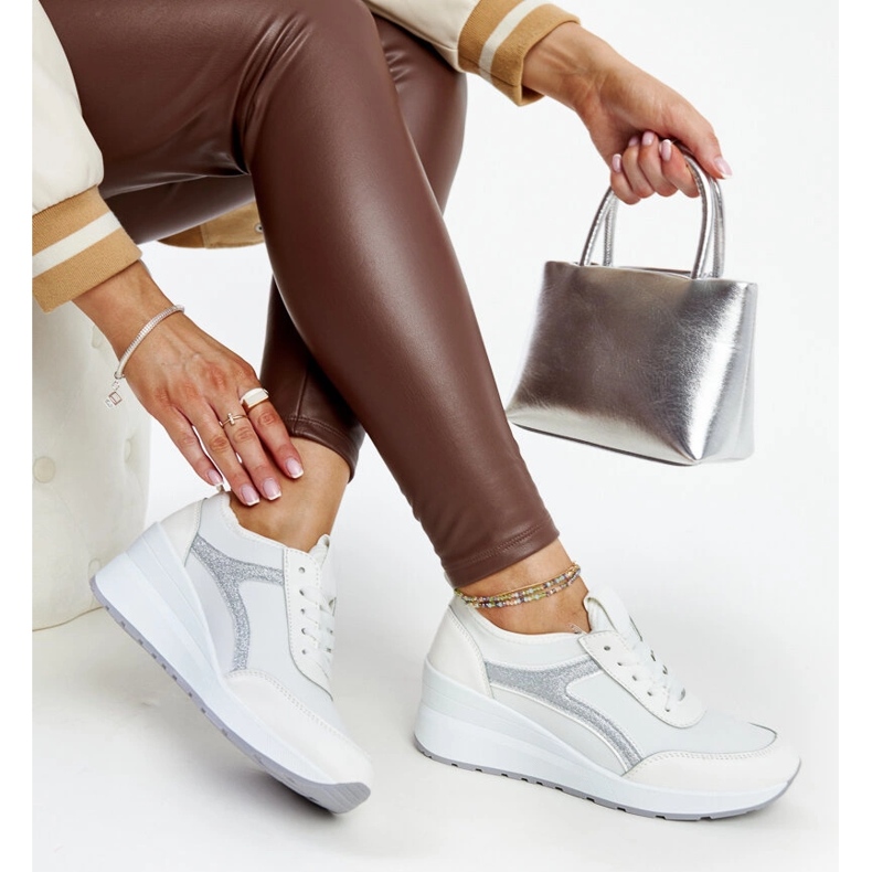 Tênis de cunha Hermina branco 1