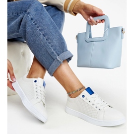 Tênis de couro ecológico branco da Semret 1