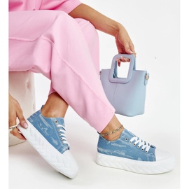 Tênis Almaz azul com plataforma alta 1