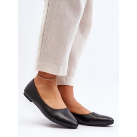 Sapatilhas femininas de couro ecológico pretas Tindomiel preto 2