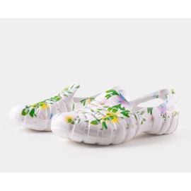 Chinelos de borracha branca com padrão Eliano branco 1