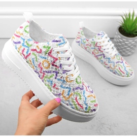 Sapatos femininos de renda na plataforma multicolor T.Sokolski W503 multicolorido 1