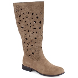 Botas Jezzi W com aberturas JEZ423B castanho 1