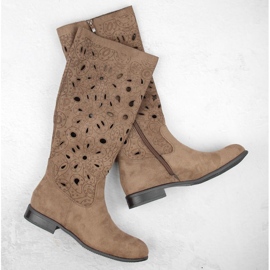 Botas Jezzi W com aberturas JEZ423B castanho 2