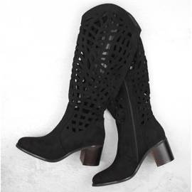 Botas abertas Jezzi W JEZ427, pretas preto 2