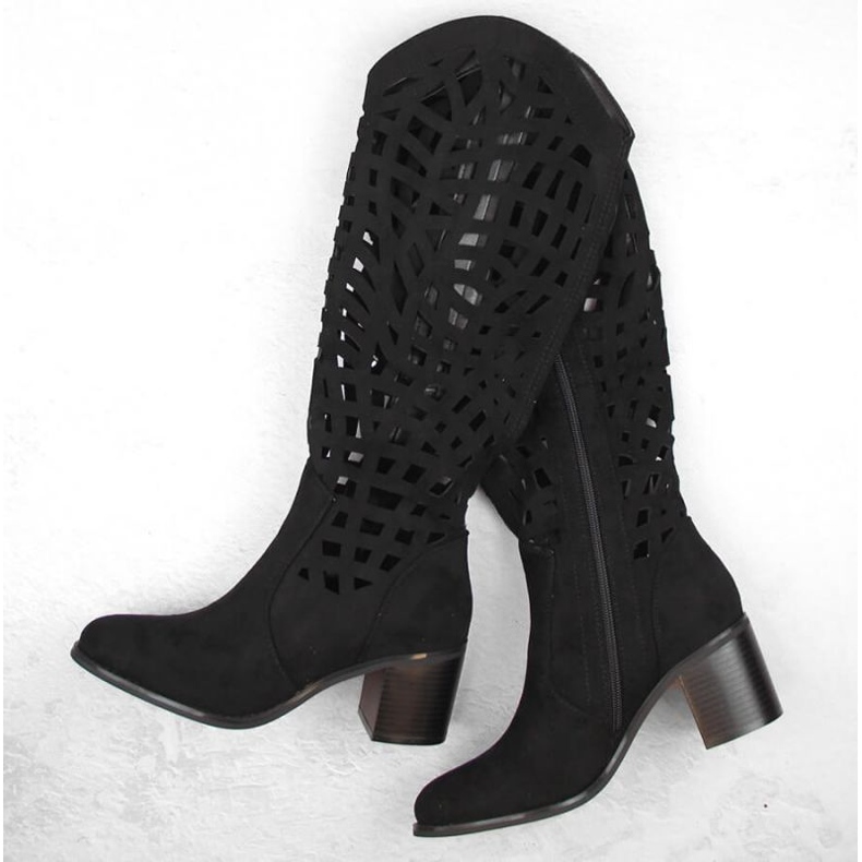 Botas abertas Jezzi W JEZ427, pretas preto 2