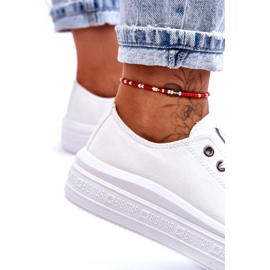 Tênis feminino plataforma Big Star LL274A177 branco 2