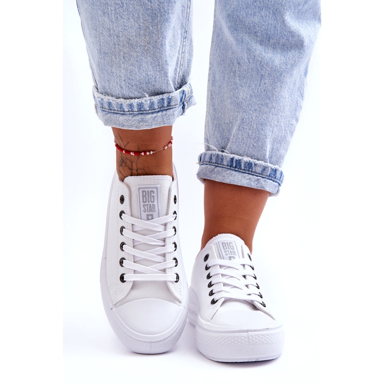 Tênis feminino plataforma Big Star LL274A177 branco 1