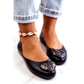 Bailarinas femininas de borracha perfumada ZAXY JJ285046 preta preto 3