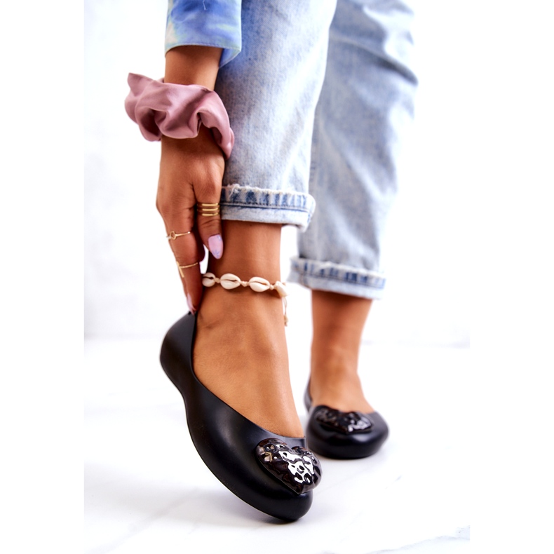 Bailarinas femininas de borracha perfumada ZAXY JJ285046 preta preto 1