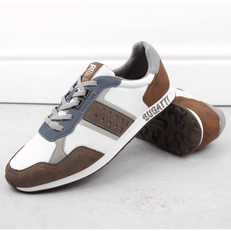 Calçados esportivos de couro Bugatti INT1975 branco 2