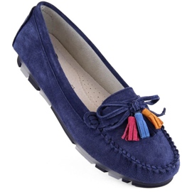 Filippo W PAW506C mocassins de couro camurça com franjas, azul marinho 1 Filippo W PAW506C mocassins de couro camurça com franjas, azul marinho 1