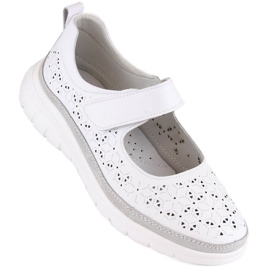 Sapatos de couro Filippo W PAW511B, branco 1