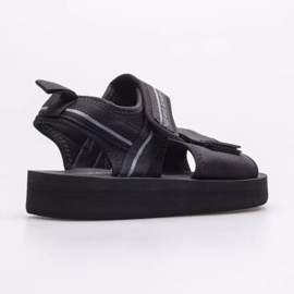 Sandálias femininas de velcro Big Star LL274784 pretas preto 3