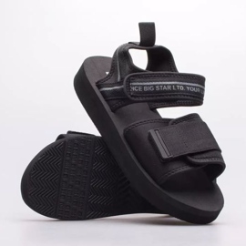 Sandálias femininas de velcro Big Star LL274784 pretas preto 5