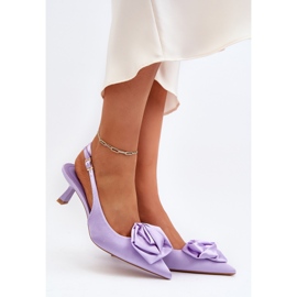 Salto Alto Decorado Ozena Roxo 2