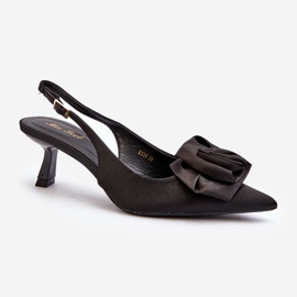 Salto alto Ozena preto com decoração 1