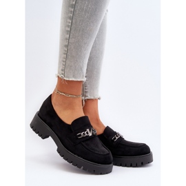 Vinceza Mocassins femininos de camurça com decoração, pretos, Loraleima 2