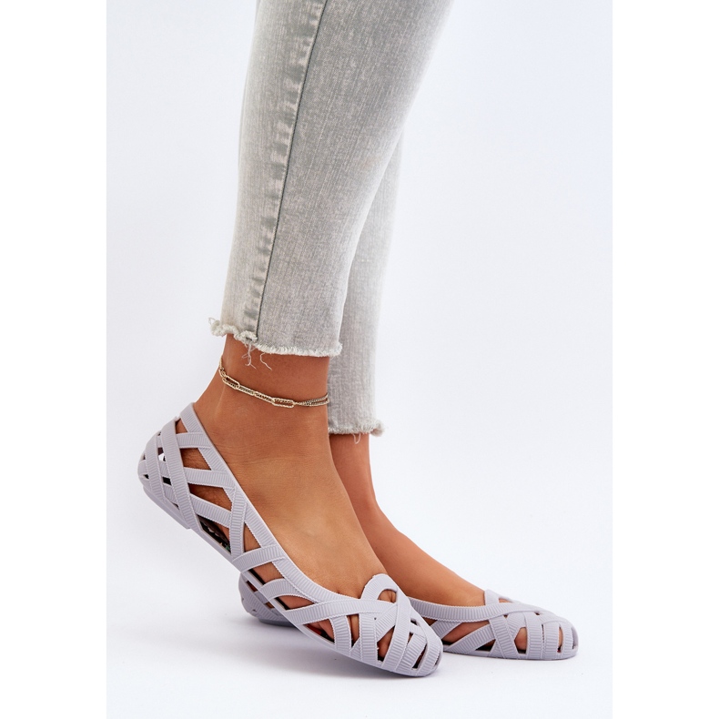 Sapatilhas femininas de borracha cinza Salam 2