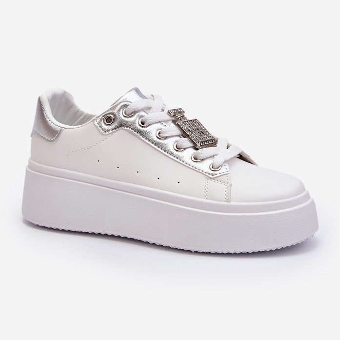 Tênis feminino branco com decoração Celedria 1