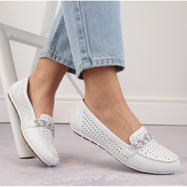 Sapatos confortáveis ​​com aberturas Rieker W RKR661 branco 2