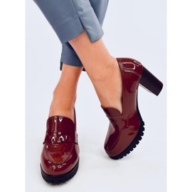 Mocassins com salto envernizado Jeffis Brown castanho 1