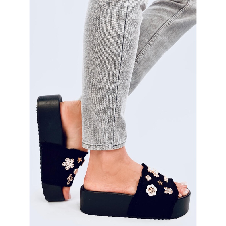 Seastar Chinelos de sola grossa com ursinho de pelúcia Lancaster Black preto 2 Seastar Chinelos de sola grossa com ursinho de pelúcia Lancaster Black preto 2