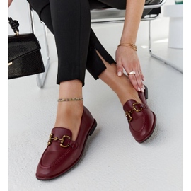 Mocassins cor de vinho com fivela Lemlem vermelho 1
