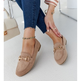 Mocassins com fivela marrom da Erminia castanho 1 Mocassins com fivela marrom da Erminia castanho 1