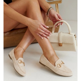 Mocassins com fivela bege da Erminia 1